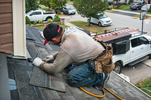 Professional Roof Inspection technician working in Pound Ridge, NY